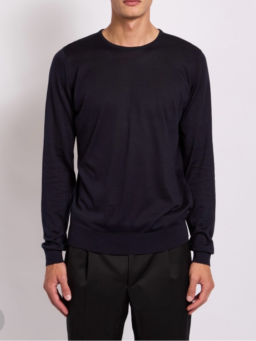 John Smedley Men's Hatfield Sweater in Navy
